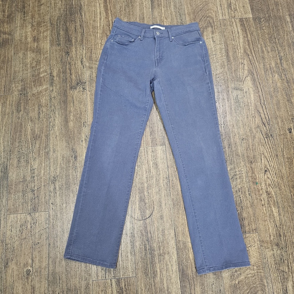 Levi's 505 Straight Jeans Womens Size 29 Blue Gray Stretch Denim Pants